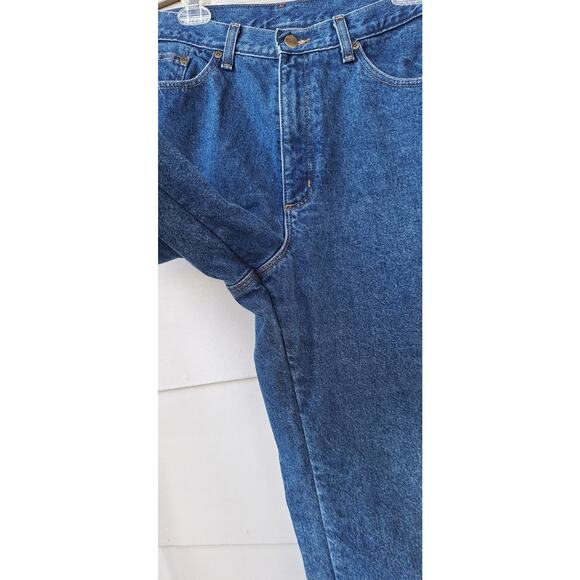 L.L. Bean Women Double L Fleece Lined Relaxed Fit Jeans Blue- Forest  Sz 14 x 29 - Picture 7 of 11